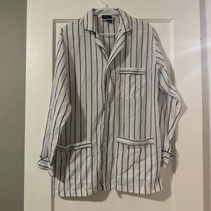 Vintage Christian Dior Monsieur Striped Pajama Top - Size Medium